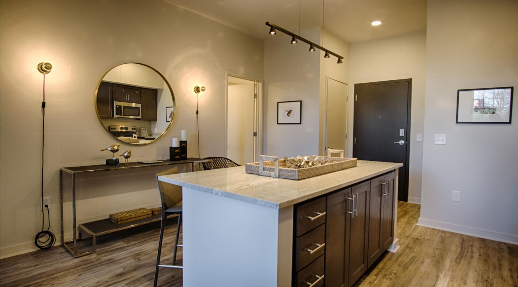 spacious kitchen with island